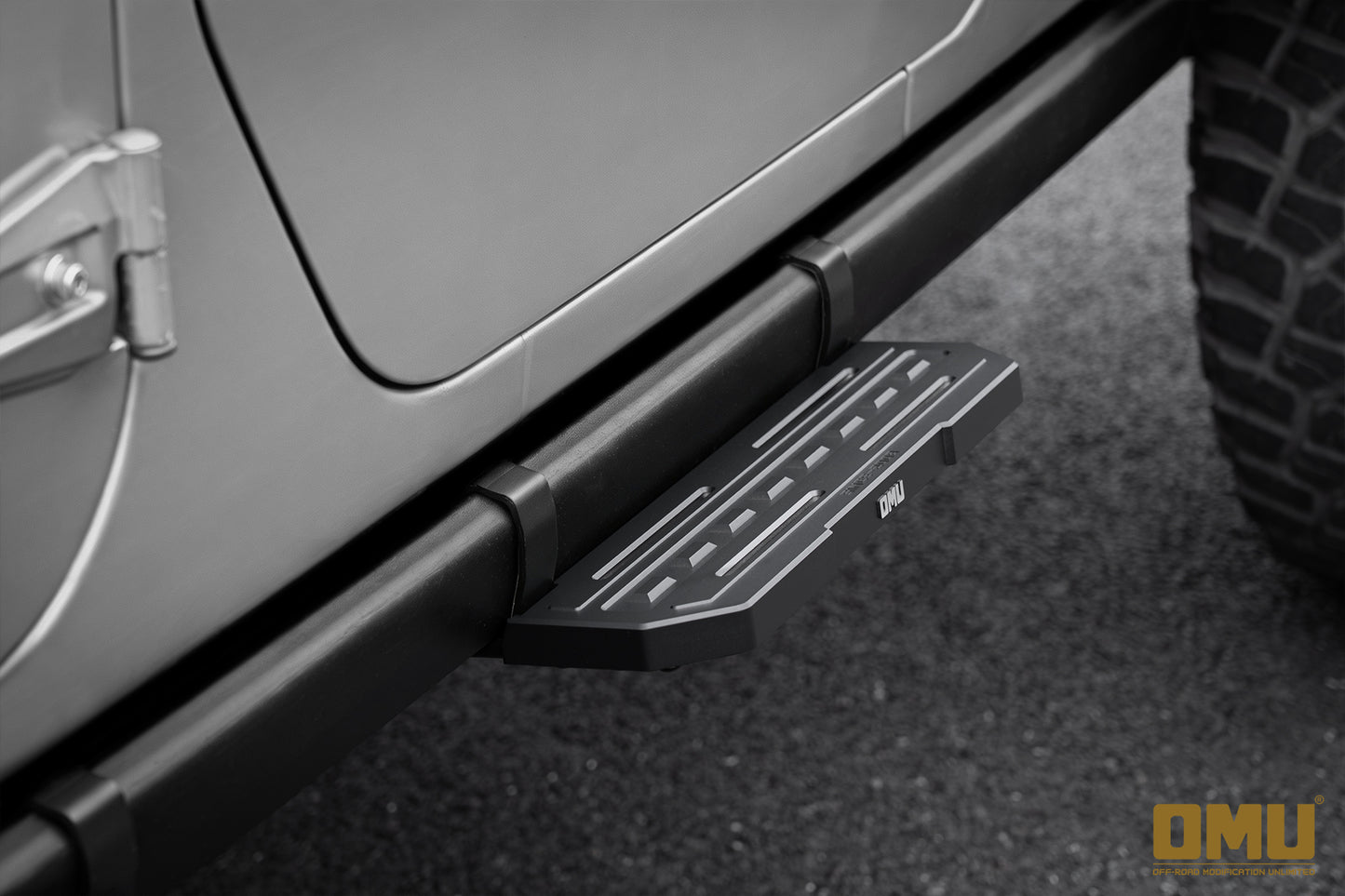 OMU Genesis Series Running Board Side Step For Jeep Wrangler JK with Rubicon OEM side bar