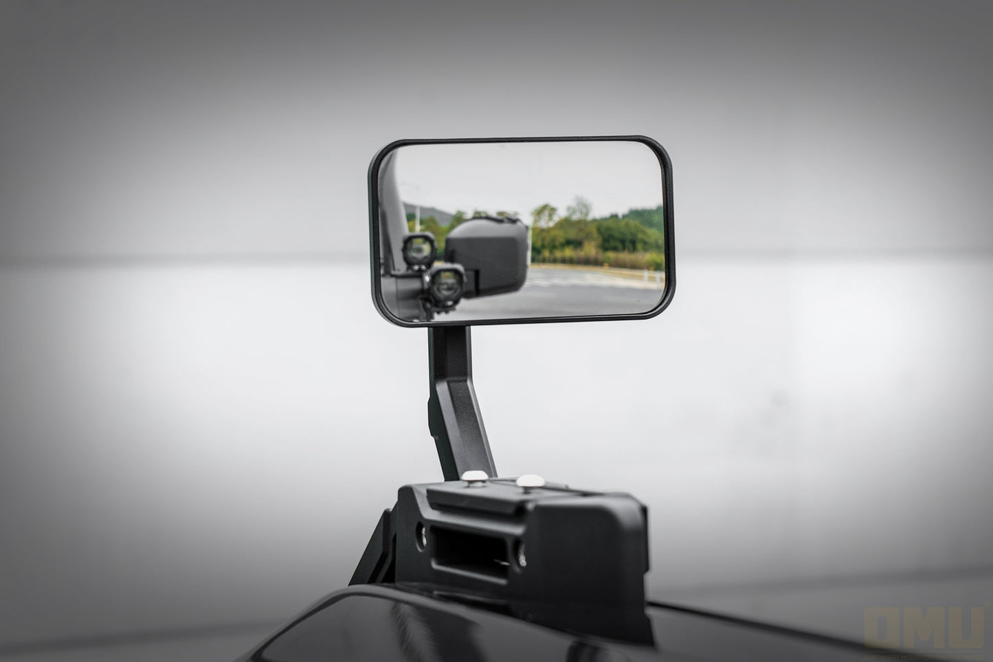 OMU Genesis Series Aluminum Hood Side Auxiliary Mirror Fender Mirror For Ford Bronco