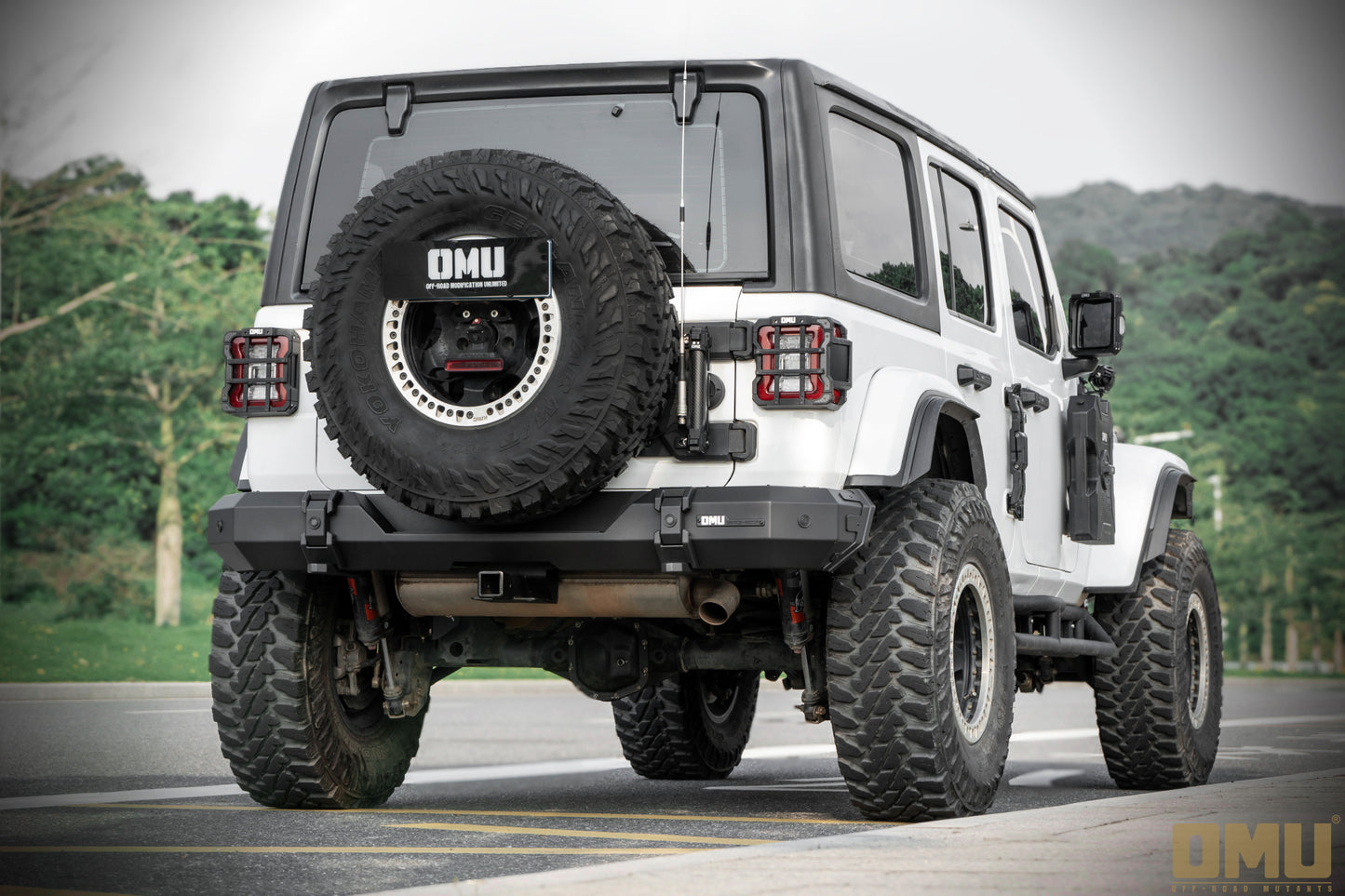 OMU Genesis Series Steel And Aluminum Rear Bumper For Jeep Wrangler JL