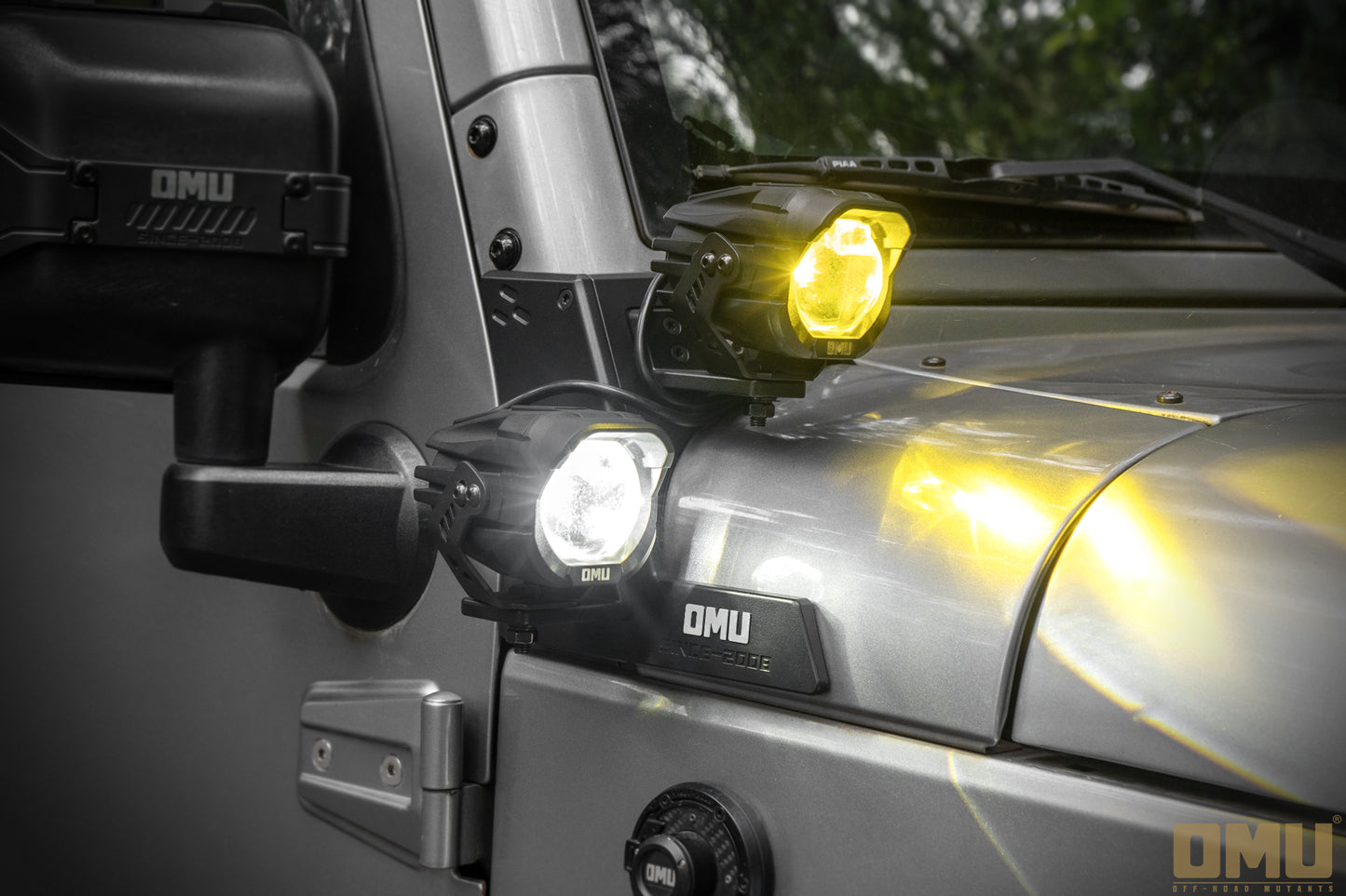 OMU Genesis Series A-Pillar Light System Mount For Jeep Wrangler JK