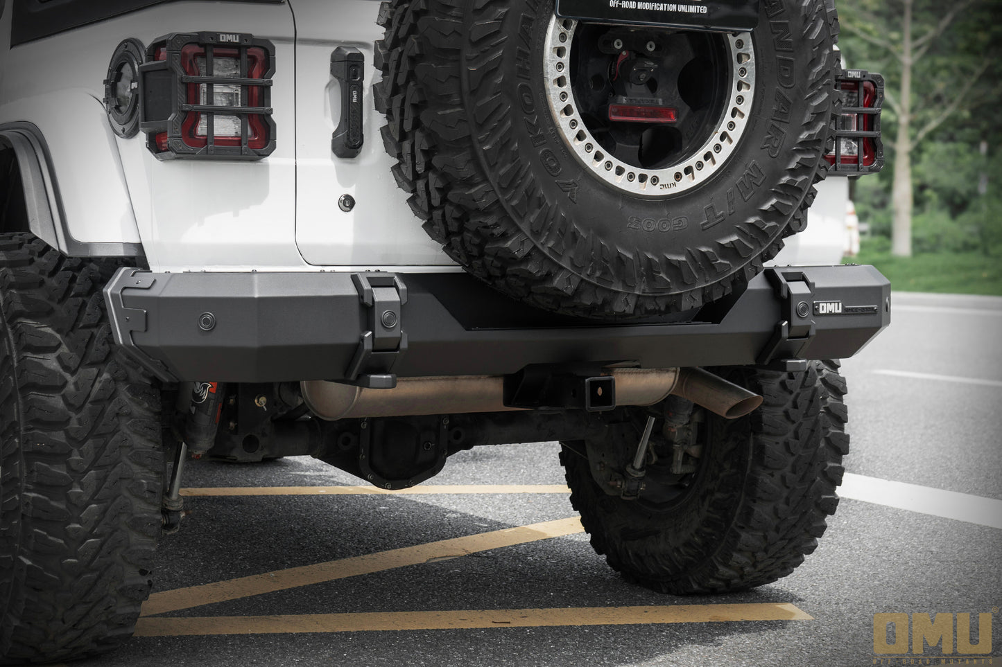 OMU Genesis Series Steel And Aluminum Rear Bumper For Jeep Wrangler JL