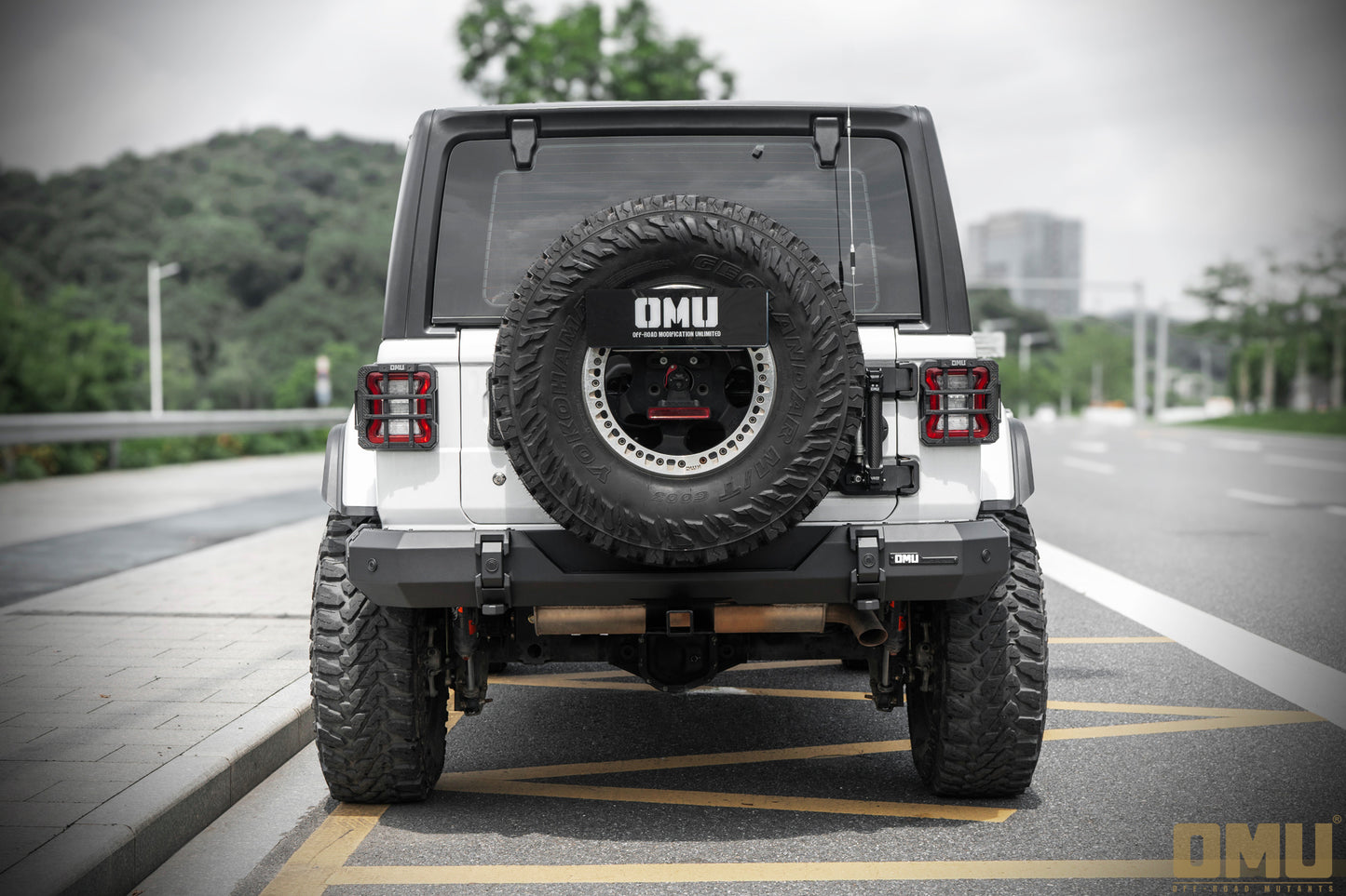 OMU Genesis Series Steel And Aluminum Rear Bumper For Jeep Wrangler JL