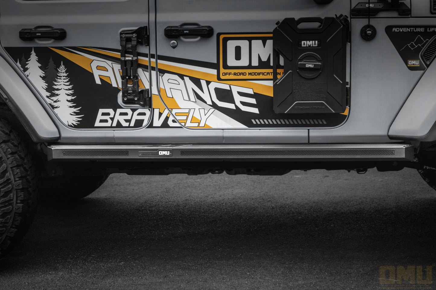 OMU Genesis Series Aluminum Running Board Side Step For Jeep Wrangler JL