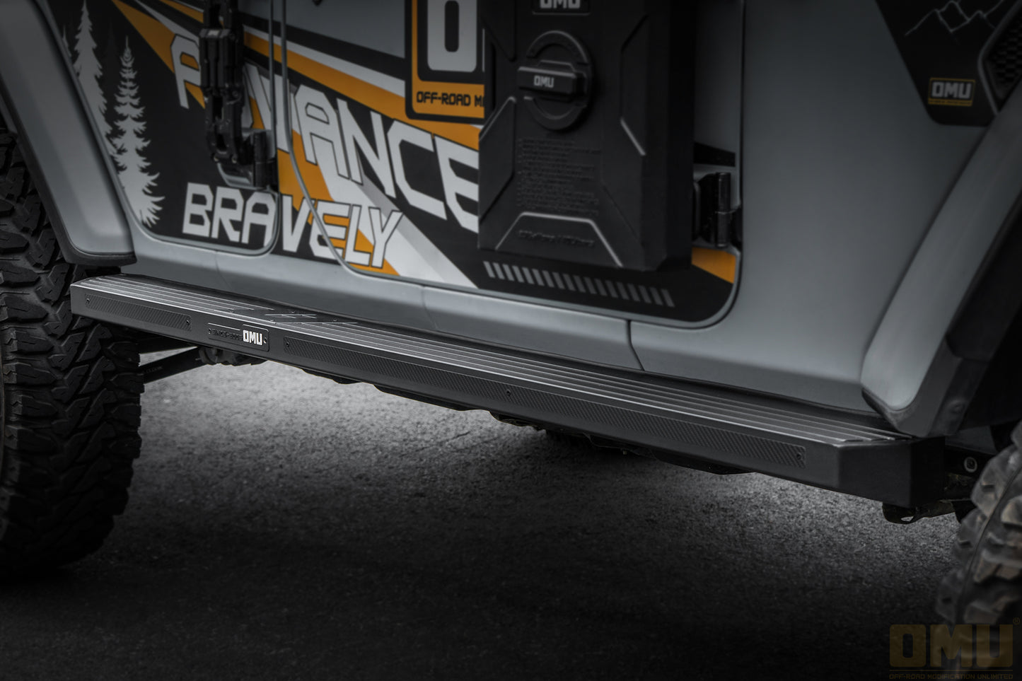 OMU Genesis Series Aluminum Running Board Side Step For Jeep Wrangler JL