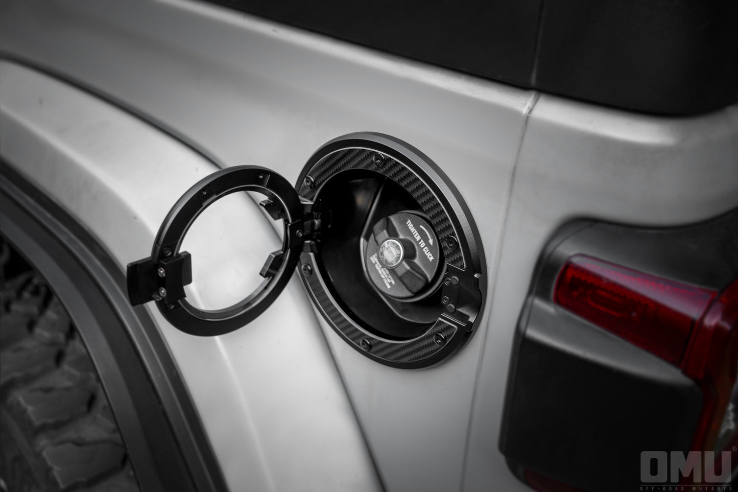 OMU Genesis Series Aluminum Transparent Space Capsule Gas Tank Cover For Jeep Wrangler JK/JL