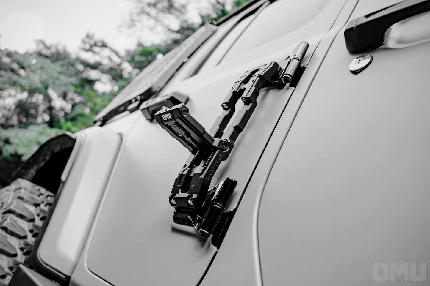 OMU  Genesis Series Door Hinge Step Aluminum Folding Foot Pedal for Jeep Wrangler JK JL JT