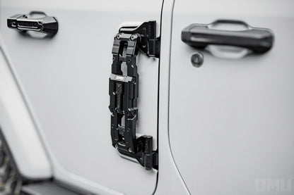 OMU  Genesis Series Door Hinge Step Aluminum Folding Foot Pedal for Jeep Wrangler JK JL JT