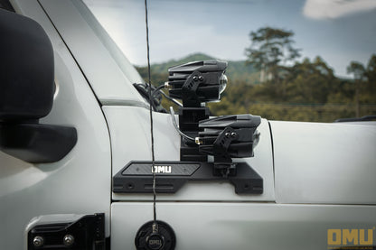 OMU Genesis Series A-Pillar Light System Mount For Jeep Wrangler Rubicon 392 JL & JT Sand Runner JT Mojave