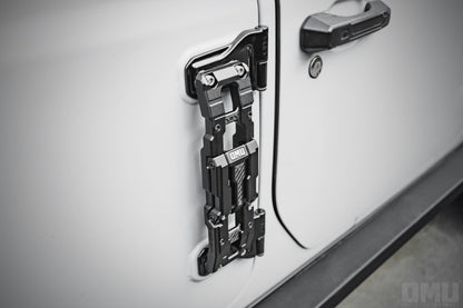OMU  Genesis Series Door Hinge Step Aluminum Folding Foot Pedal for Jeep Wrangler JK JL JT