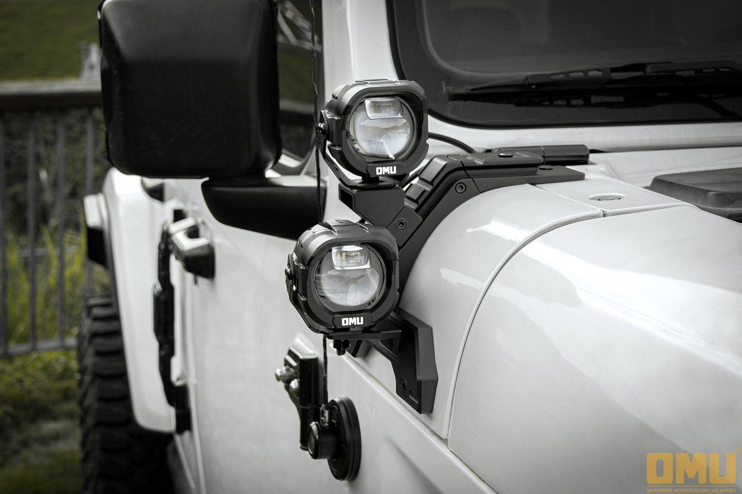 OMU Genesis Series A-Pillar Light System Mount For Jeep Wrangler Rubicon 392 JL & JT Sand Runner JT Mojave