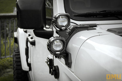 OMU Genesis Series A-Pillar Light System Mount For Jeep Wrangler Rubicon 392 JL & JT Sand Runner JT Mojave