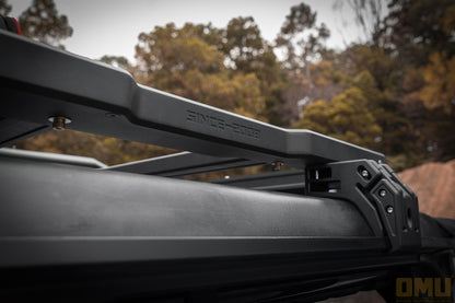 OMU Genesis Series Multifunctional Aluminum Roof Luggage Rack With Rear Window Side Ladder For Jeep Wrangler JL