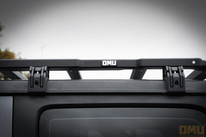 OMU Genesis Series Multifunctional Aluminum Roof Luggage Rack With Rear Window Side Ladder For Jeep Wrangler JL