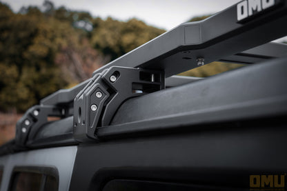 OMU Genesis Series Multifunctional Aluminum Roof Luggage Rack With Rear Window Side Ladder For Jeep Wrangler JL
