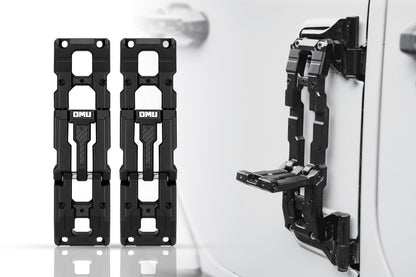 OMU  Genesis Series Door Hinge Step Aluminum Folding Foot Pedal for Jeep Wrangler JK JL JT