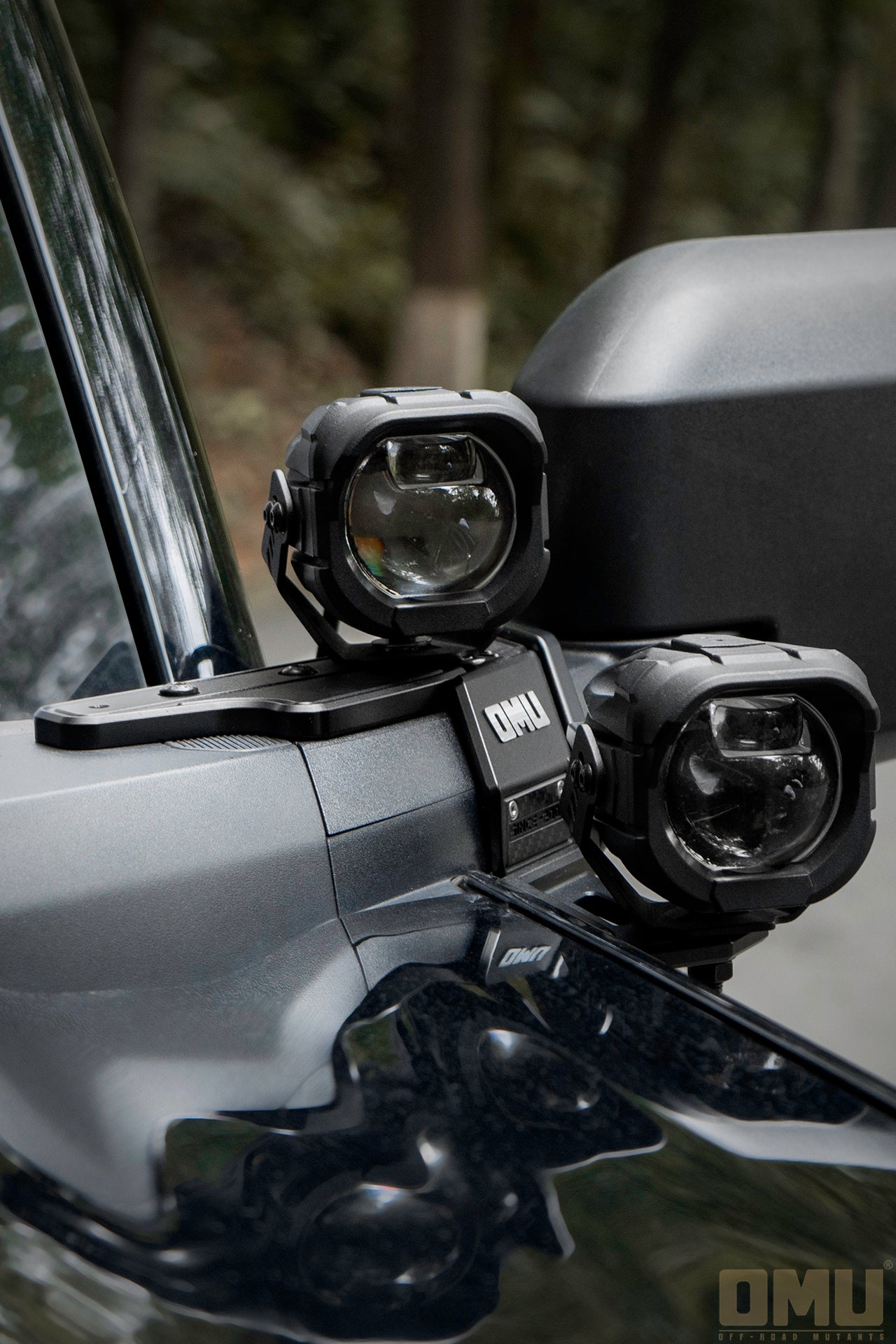 OMU Genesis Series Aluminum A-Pillar Light System Mount For Ford Bronco
