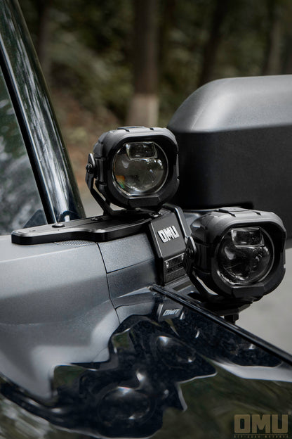 OMU Genesis Series Aluminum A-Pillar Light System Mount For Ford Bronco