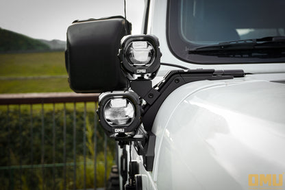 OMU Genesis Series A-Pillar Light System Mount For Jeep Wrangler Rubicon 392 JL & JT Sand Runner JT Mojave