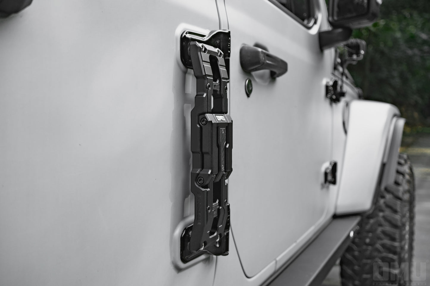 OMU  Genesis Series Door Hinge Step Aluminum Folding Foot Pedal for Jeep Wrangler JK JL JT