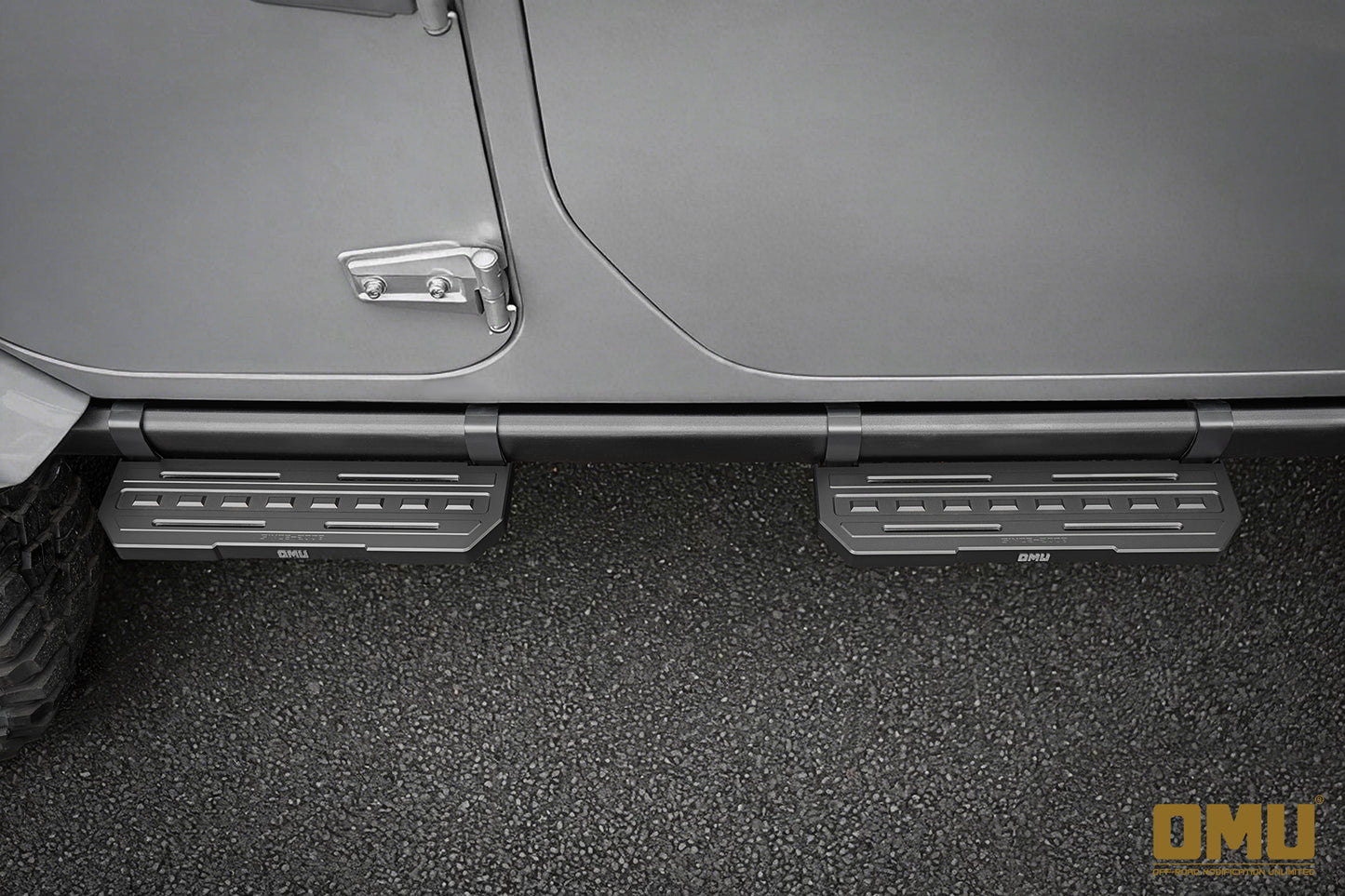 OMU Genesis Series  Running Board Side Step For Jeep Wrangler JK with Rubicon OEM side bar