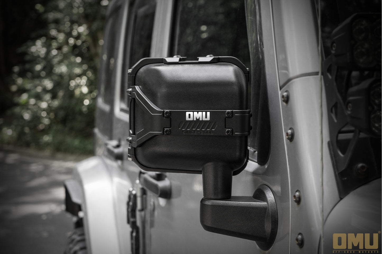 【Presale】OMU Genesis Series Aluminum Rearview Mirror Rain Shield Frame For Jeep Wrangler JK