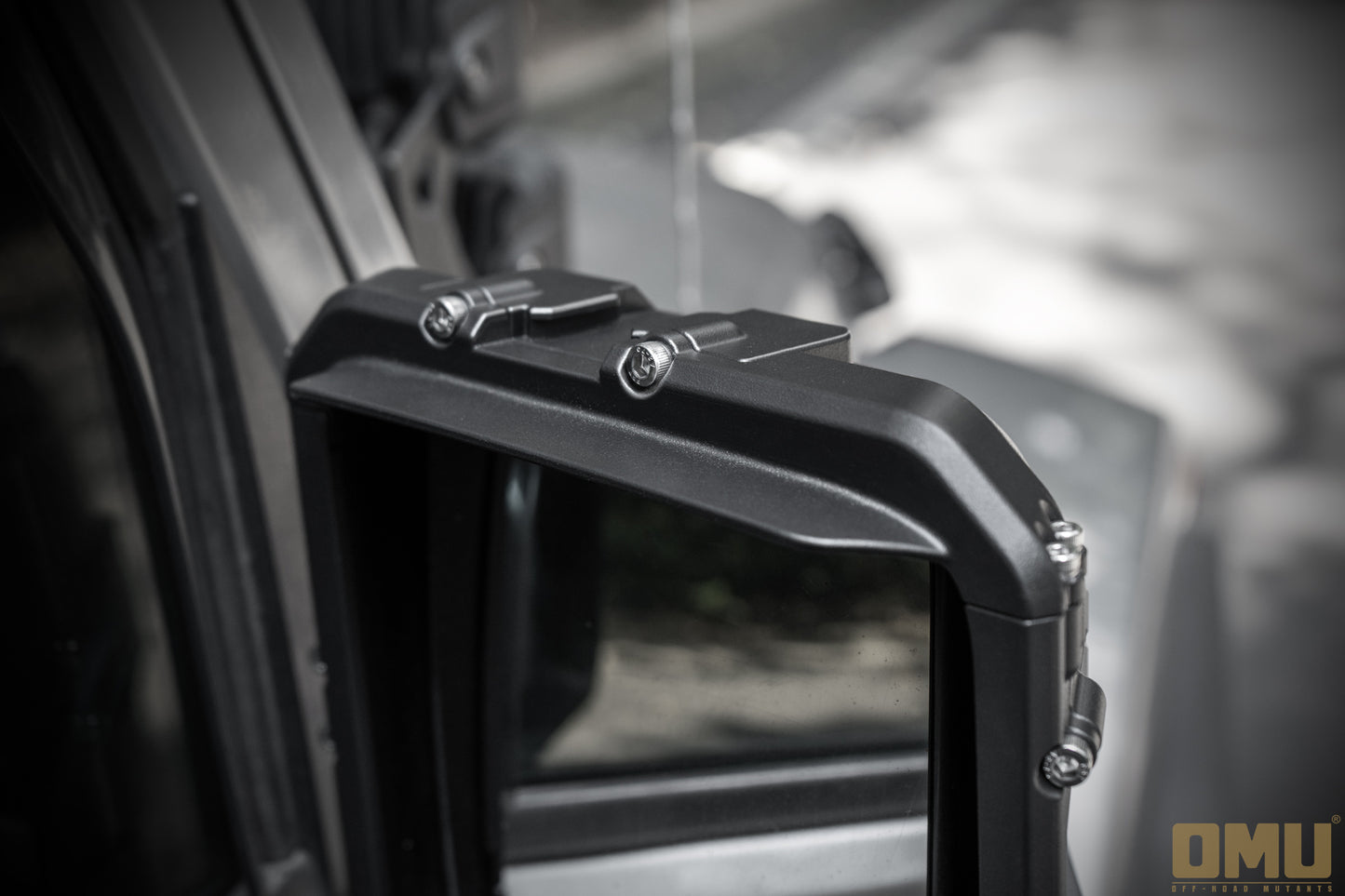 【Presale】OMU Genesis Series Aluminum Rearview Mirror Rain Shield Frame For Jeep Wrangler JK