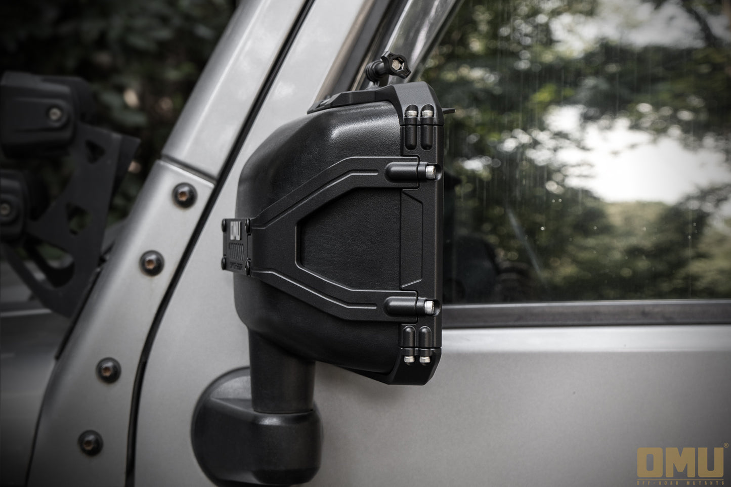 【Presale】OMU Genesis Series Aluminum Rearview Mirror Rain Shield Frame For Jeep Wrangler JK