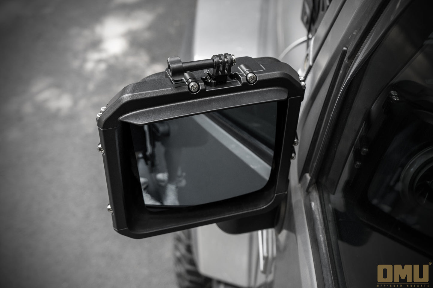 【Presale】OMU Genesis Series Aluminum Rearview Mirror Rain Shield Frame For Jeep Wrangler JK