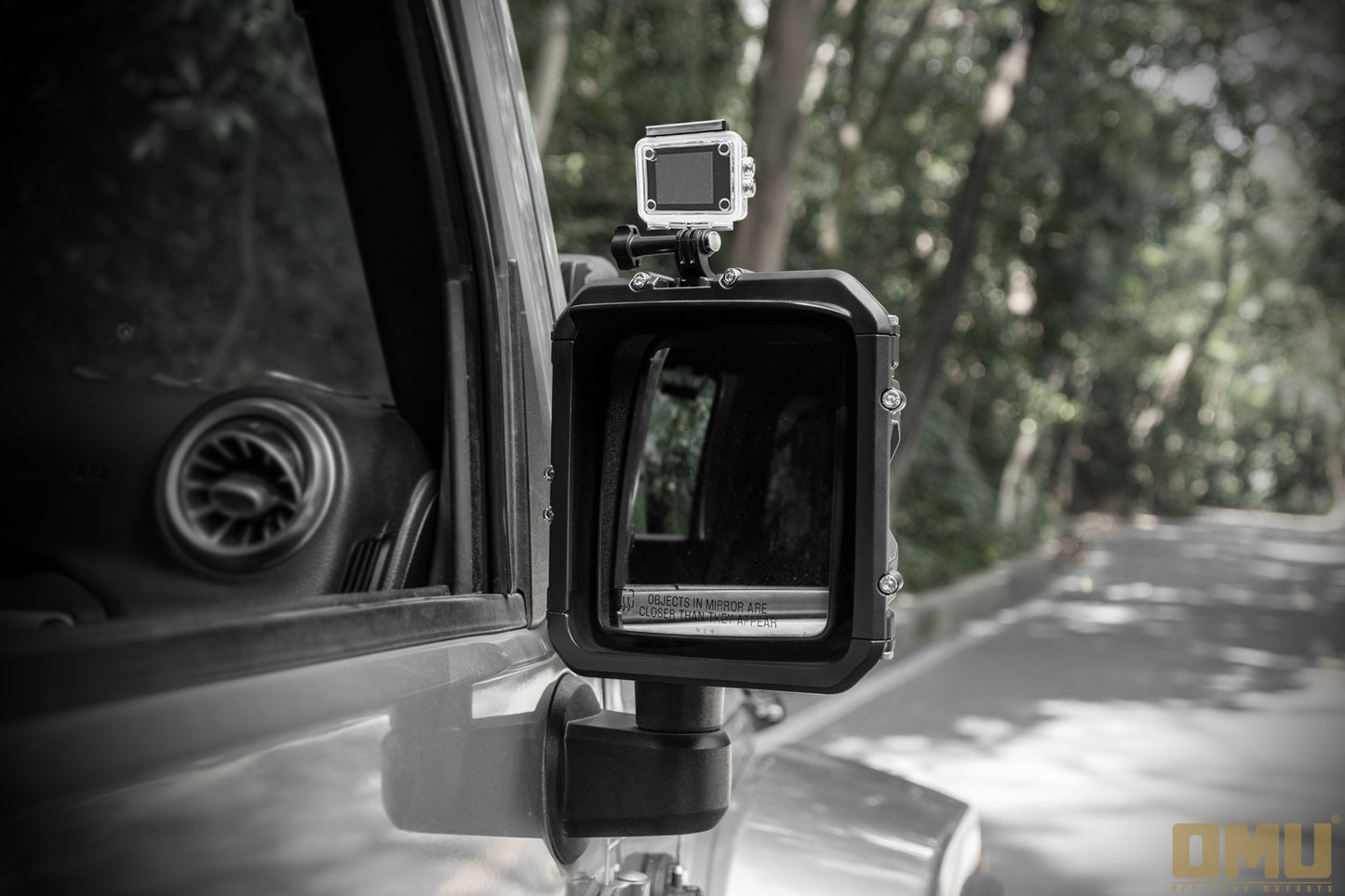 【Presale】OMU Genesis Series Aluminum Rearview Mirror Rain Shield Frame For Jeep Wrangler JK