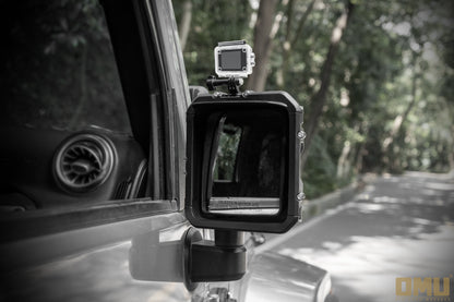 【Presale】OMU Genesis Series Aluminum Rearview Mirror Rain Shield Frame For Jeep Wrangler JK