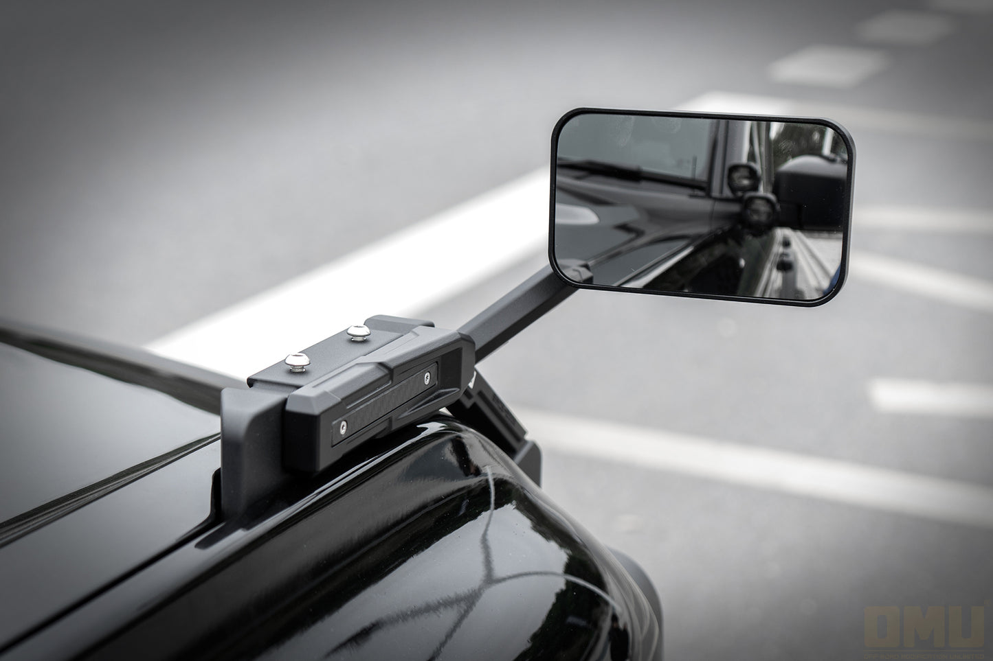 OMU Genesis Series Aluminum Hood Side Auxiliary Mirror Fender Mirror For Ford Bronco