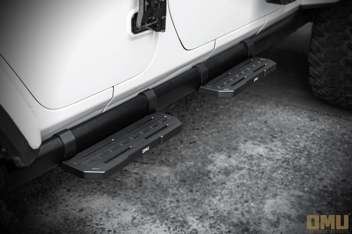 OMU Genesis Series  Running Board Side Step For Jeep Wrangler JL with Rubicon OEM side bar