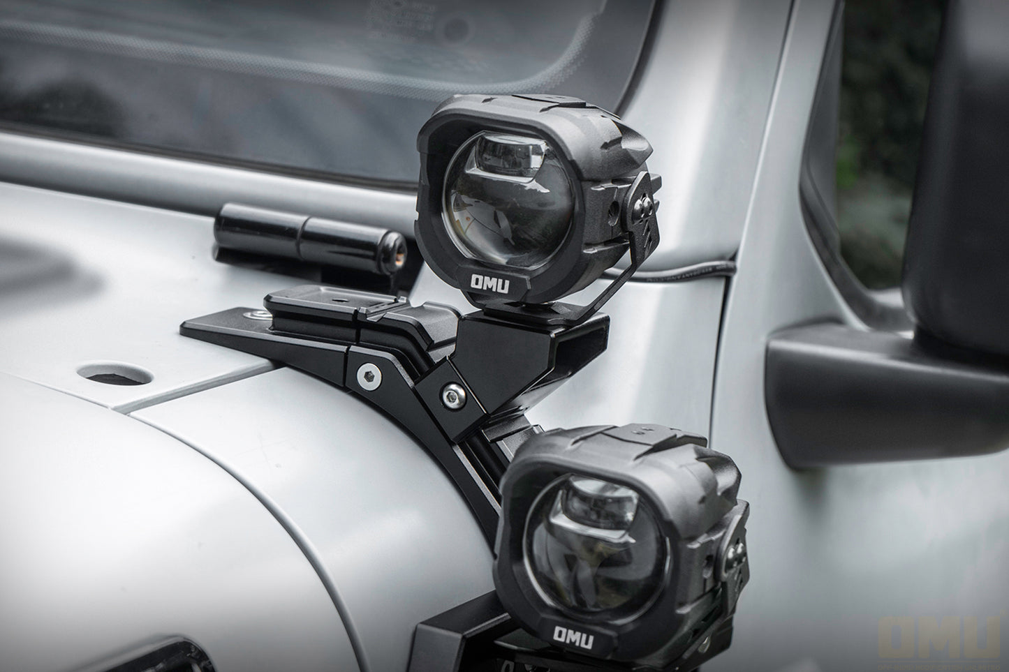 OMU Genesis Series Aluminum High Low Beam Switchable A-Pillar Spotlight For Vehicle Jeep Ford Etc