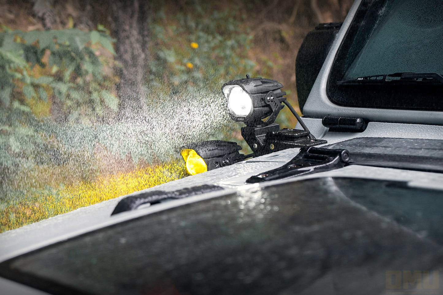 OMU Genesis Series Aluminum High Low Beam Switchable A-Pillar Spotlight For Vehicle Jeep Ford Etc