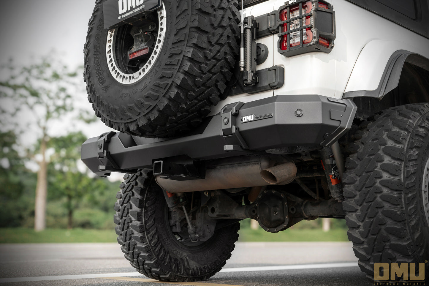 OMU Genesis Series Steel And Aluminum Rear Bumper For Jeep Wrangler JL