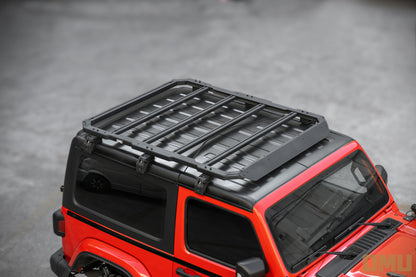 OMU Genesis Series Multifunctional Aluminum Roof Luggage Rack With Rear Window Side Ladder For Jeep Wrangler JL