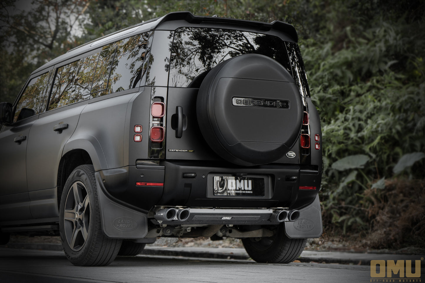 OMU Genesis Series Exhaust Tailpipe Trim Kit For New Land Rover Defender 110/130  (only 3.0L)