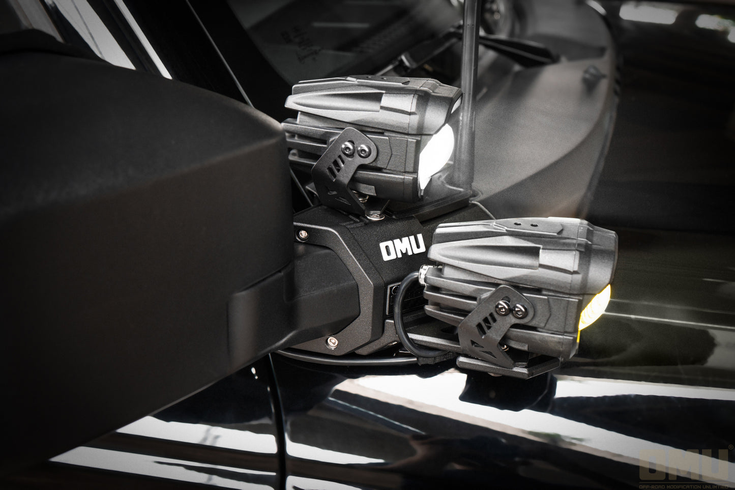 OMU Genesis Series Aluminum A-Pillar Light System Mount For Ford Bronco