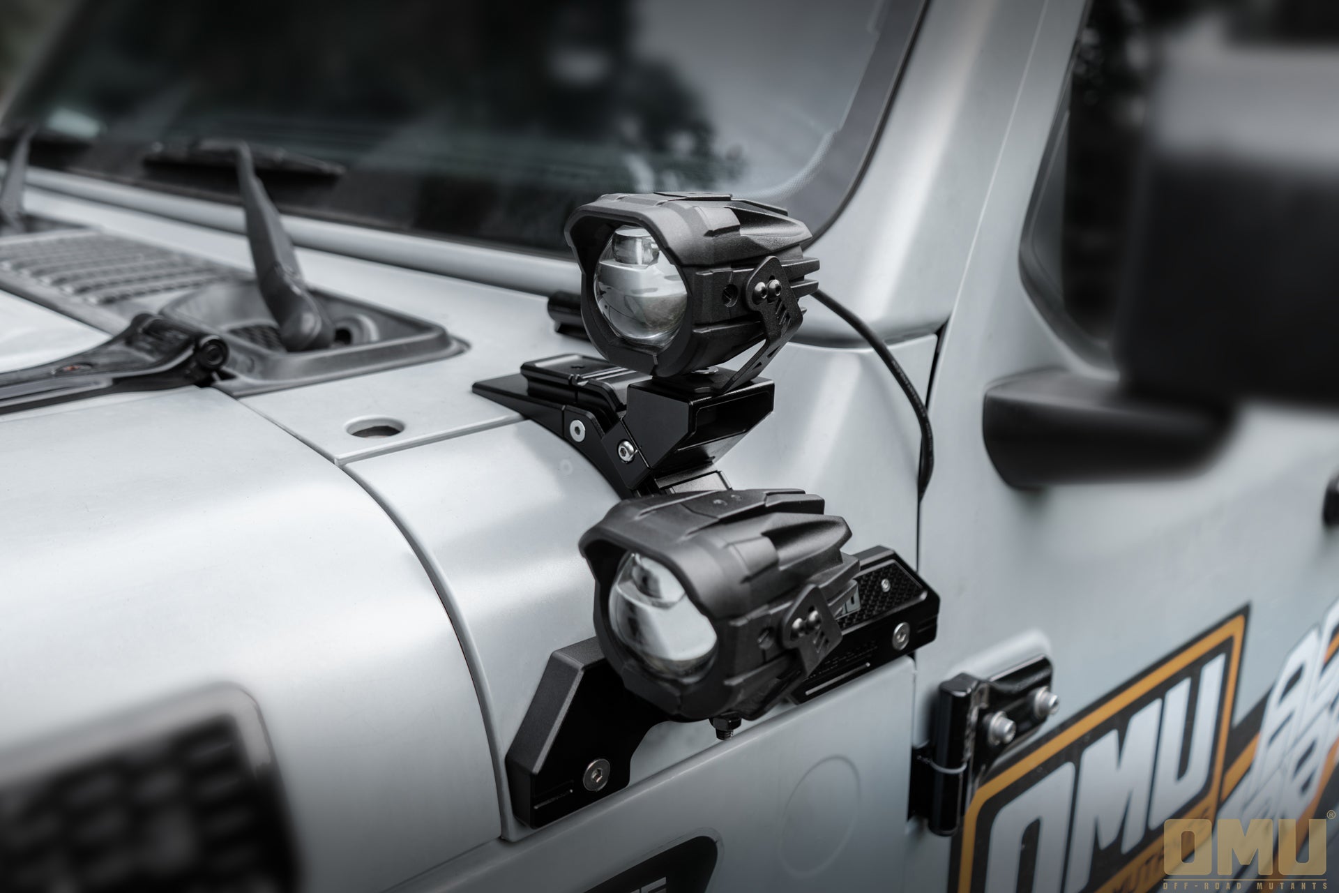 OMU Genesis Series A-Pillar Light System Mount For Jeep Wrangler