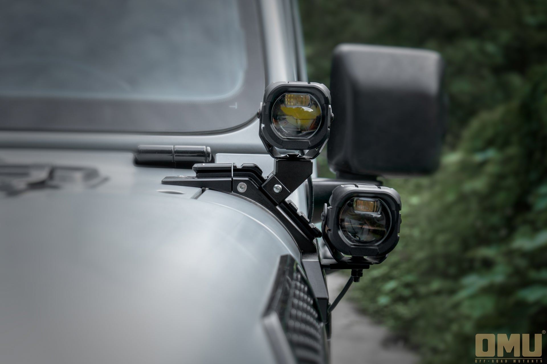 OMU Genesis Series A-Pillar Light System Mount For Jeep Wrangler