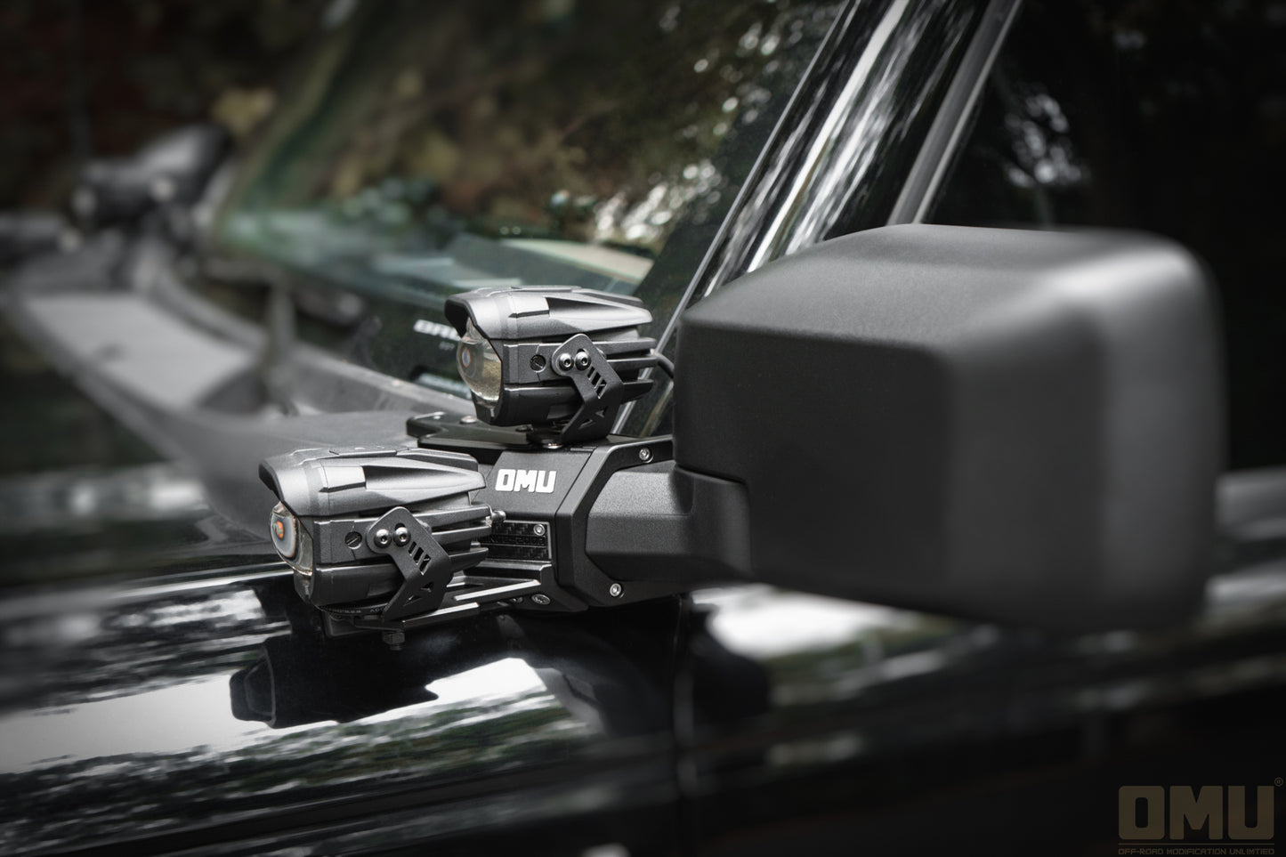 OMU Genesis Series Aluminum A-Pillar Light System Mount For Ford Bronco