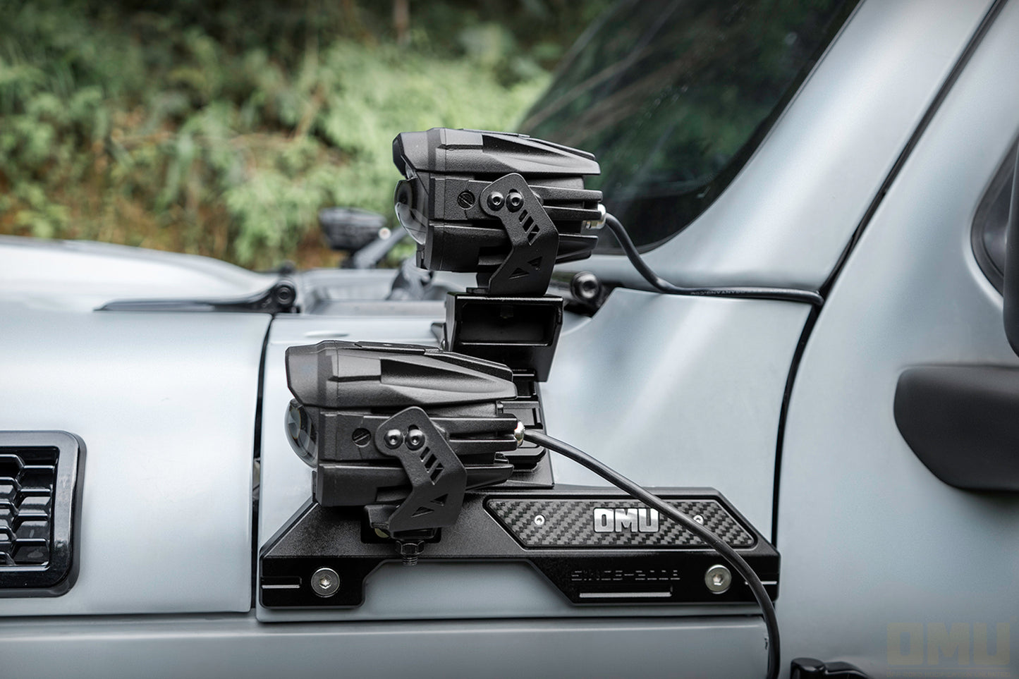 OMU Genesis Series Aluminum High Low Beam Switchable A-Pillar Spotlight For Vehicle Jeep Ford Etc