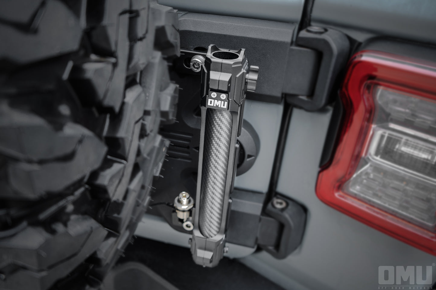 OMU Aluminum Tailgate Flagpole Holder Bracket for Jeep Wrangler JK JL