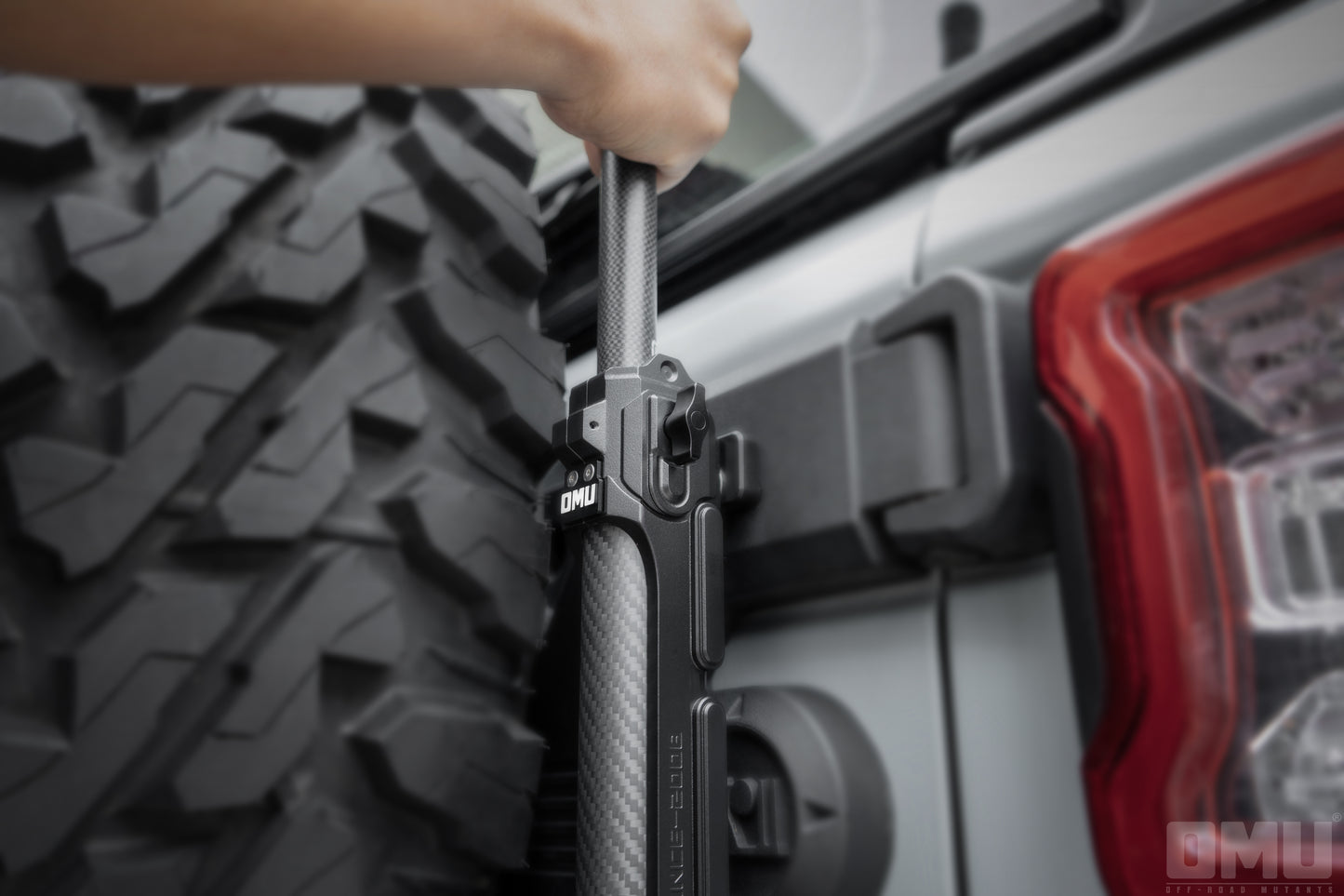 OMU Aluminum Tailgate Flagpole Holder Bracket for Jeep Wrangler JK JL